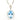 14K White Gold Oval Topaz Pendant With Diamond Halo and Bail - Le Vive Jewelry in Riverside