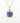 14K White Gold Tanzanite & Diamond Halo Pendant with Gold Necklace - Le Vive Jewelry in Riverside