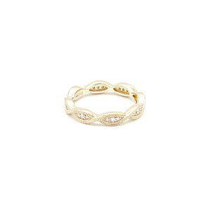 14k Yellow Gold Stackable Eternity Diamond Band - Le Vive Jewelry in Riverside