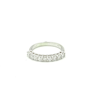 14k White Gold 9 Round Diamond  Band. - Le Vive Jewelry in Riverside