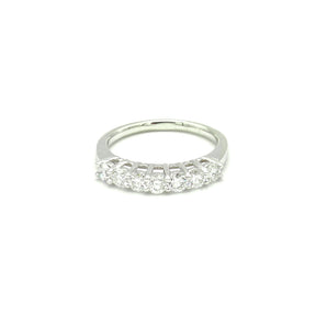 14K White Gold 7 Diamond Band by Artcarved - Le Vive Jewelry in Riverside