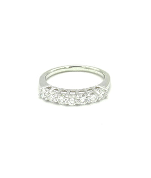 14K White Gold 7 Diamond Band by Artcarved - Le Vive Jewelry in Riverside