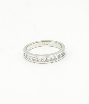 14K White Gold Pave Set Wedding Band From Gabriel & Co. - Le Vive Jewelry in Riverside