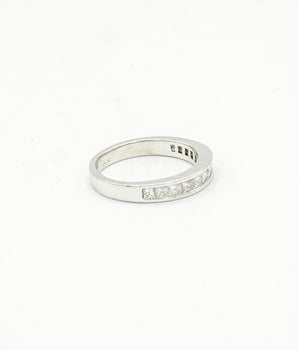 14K White Gold Pave Set Wedding Band From Gabriel & Co. - Le Vive Jewelry in Riverside