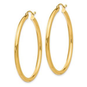 14 Karat Gold Hoop Earrings 2.5mm - Le Vive Jewelry in Riverside