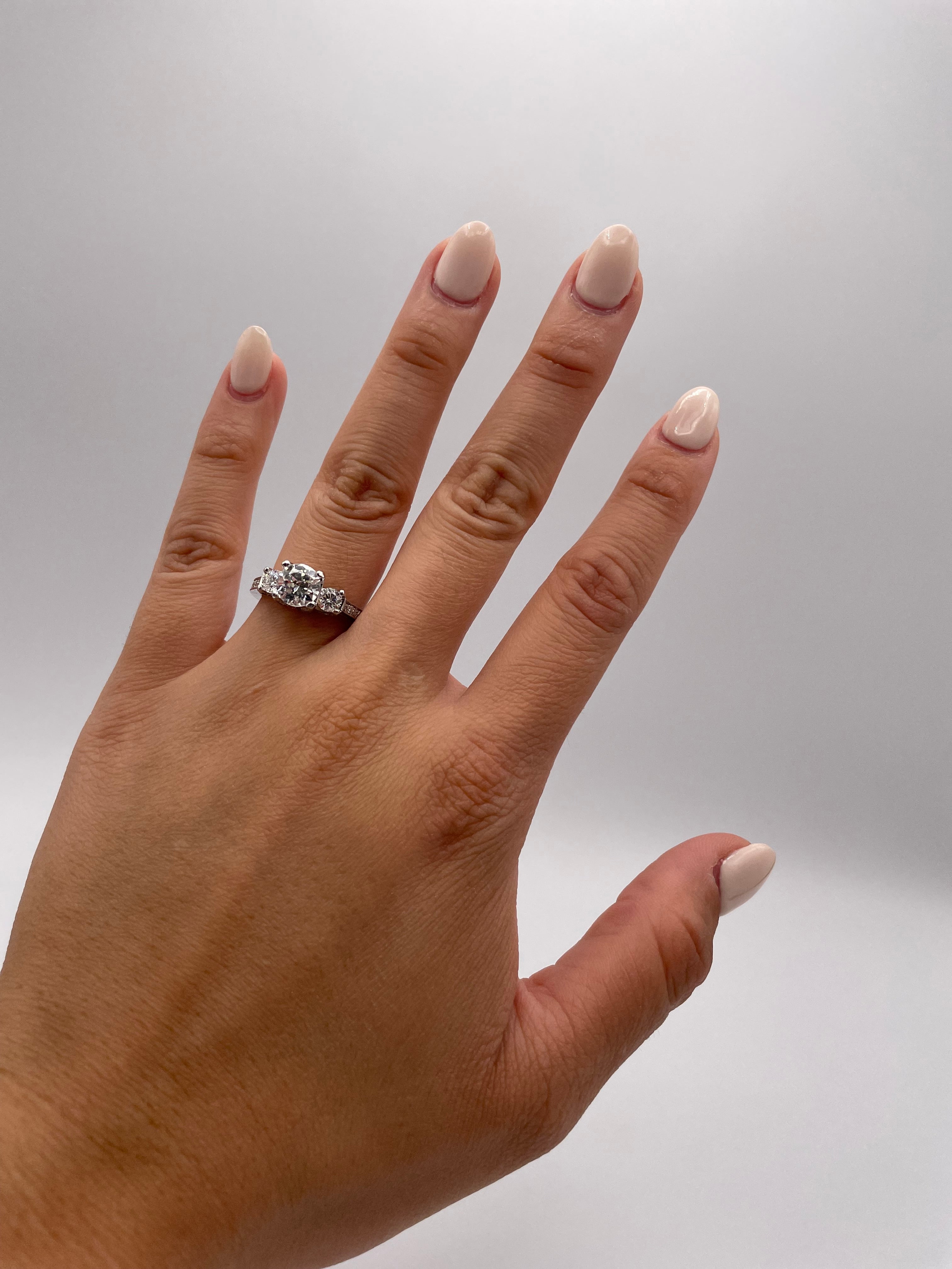 Verragio Euro Collection Ladies Round Cut Platinum Engagement Ring - Le Vive Jewelry in Riverside