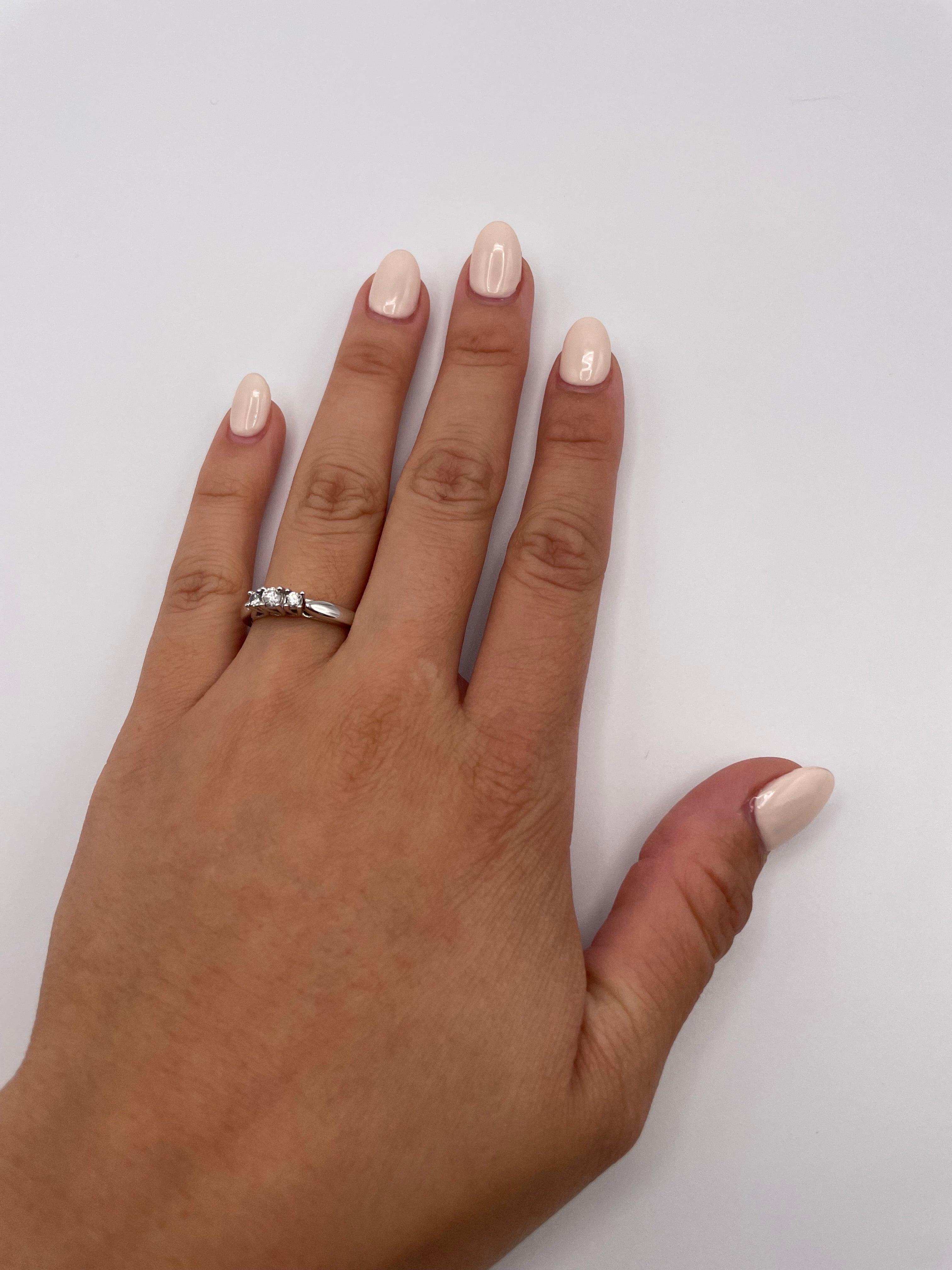 Stuckey Ring, 10 Karat White Gold Diamond 0.24 Carats - Le Vive Jewelry in Riverside