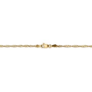 14k 1.70mm Singapore Chain - Le Vive Jewelry in Riverside