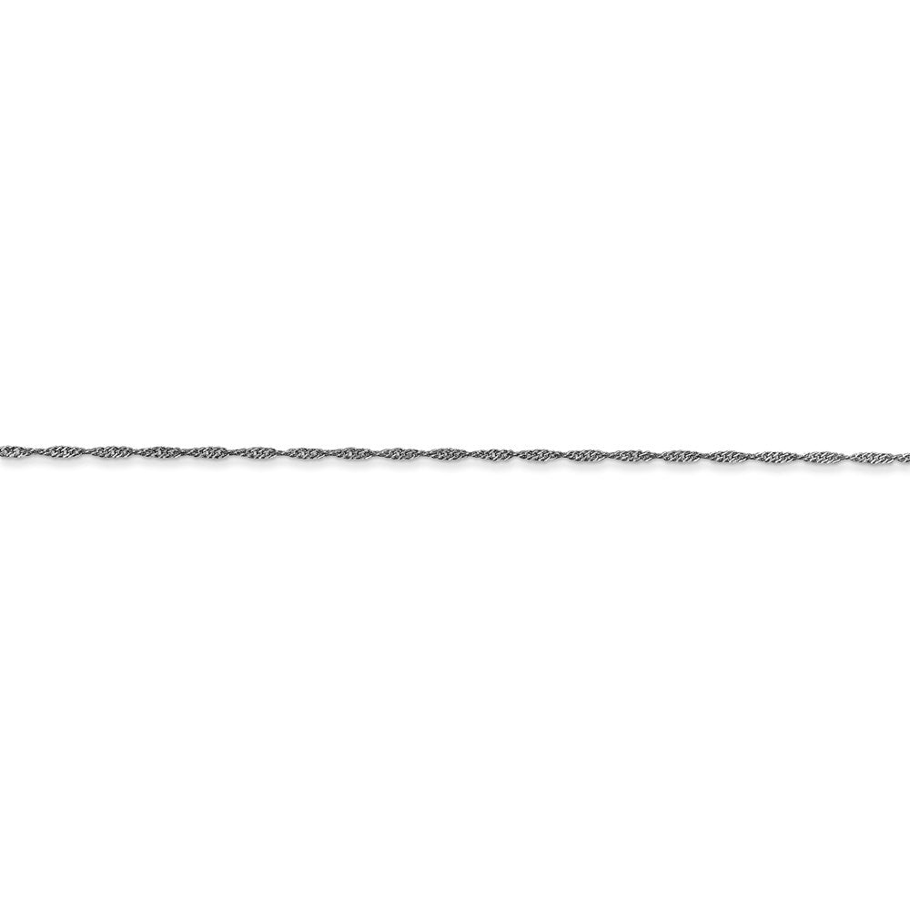 14k White Gold 1mm Singapore Chain - Le Vive Jewelry in Riverside