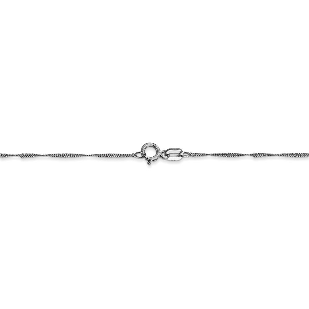 14k White Gold 1mm Singapore Chain - Le Vive Jewelry in Riverside