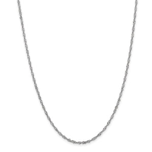 14k White Gold 2.0mm Singapore Chain - Le Vive Jewelry in Riverside