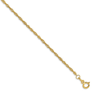 14k 1.4mm Singapore Chain - Le Vive Jewelry in Riverside