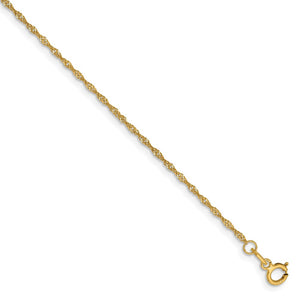 14k 1.10mm Singapore Chain - Le Vive Jewelry in Riverside