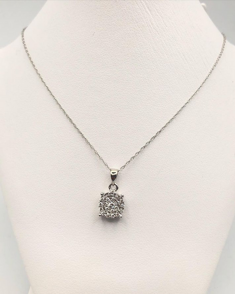 10K White Gold 1/4 Carat TW Cindy Pendant - Le Vive Jewelry in Riverside