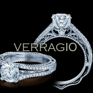 Verragio Venetian Collection Ladies Round Cut Engagement Ring - Le Vive Jewelry in Riverside