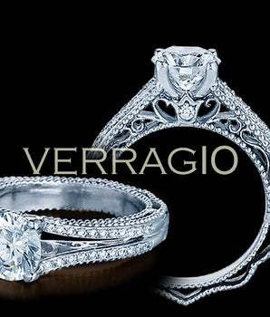 Verragio Venetian Collection Ladies Round Cut Engagement Ring - Le Vive Jewelry in Riverside