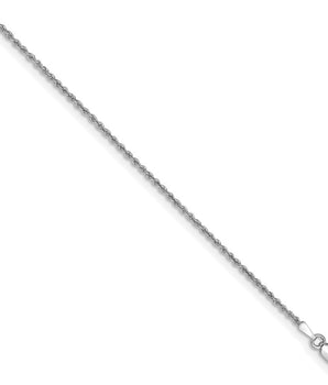 14k White Gold 1.5mm Regular Rope Chain - Le Vive Jewelry in Riverside