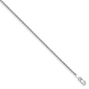 14k White Gold 1.5mm Regular Rope Chain - Le Vive Jewelry in Riverside