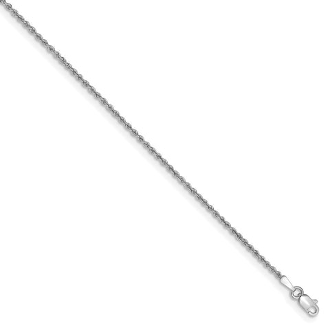 14k White Gold 1.5mm Regular Rope Chain - Le Vive Jewelry in Riverside