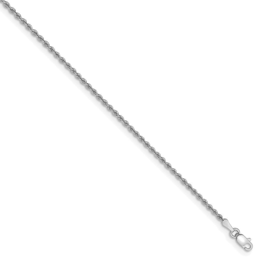 14k White Gold 2.0mm Regular Rope Chain - Le Vive Jewelry in Riverside