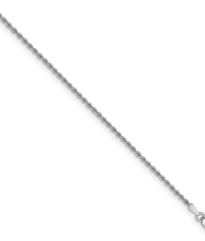 14k White Gold 2.0mm Regular Rope Chain - Le Vive Jewelry in Riverside