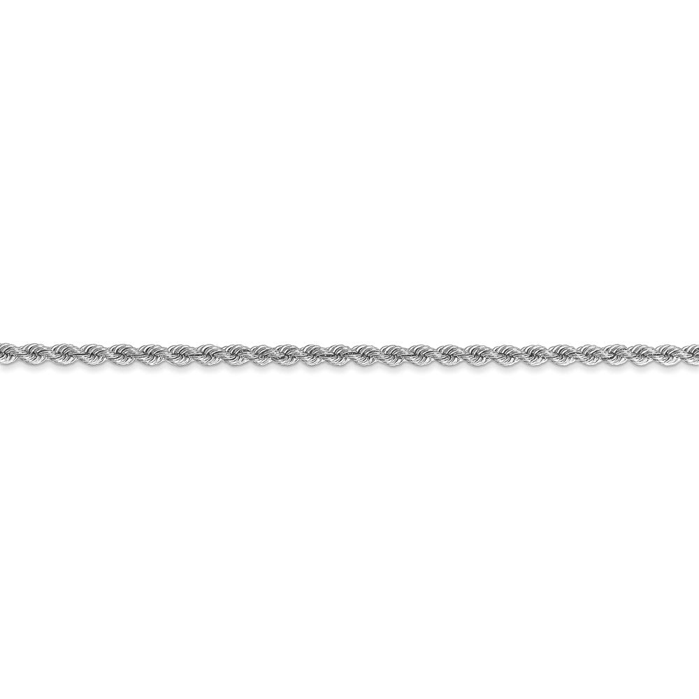14k White Gold 2.25mm Regular Rope Chain - Le Vive Jewelry in Riverside