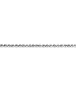 14k White Gold 2.25mm Regular Rope Chain - Le Vive Jewelry in Riverside