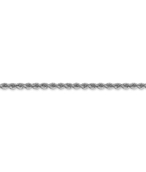 14k White Gold 2.5mm Regular Rope Chain - Le Vive Jewelry in Riverside