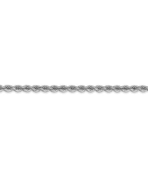 14K White Gold 2.75mm Regular Rope Chain - Le Vive Jewelry in Riverside