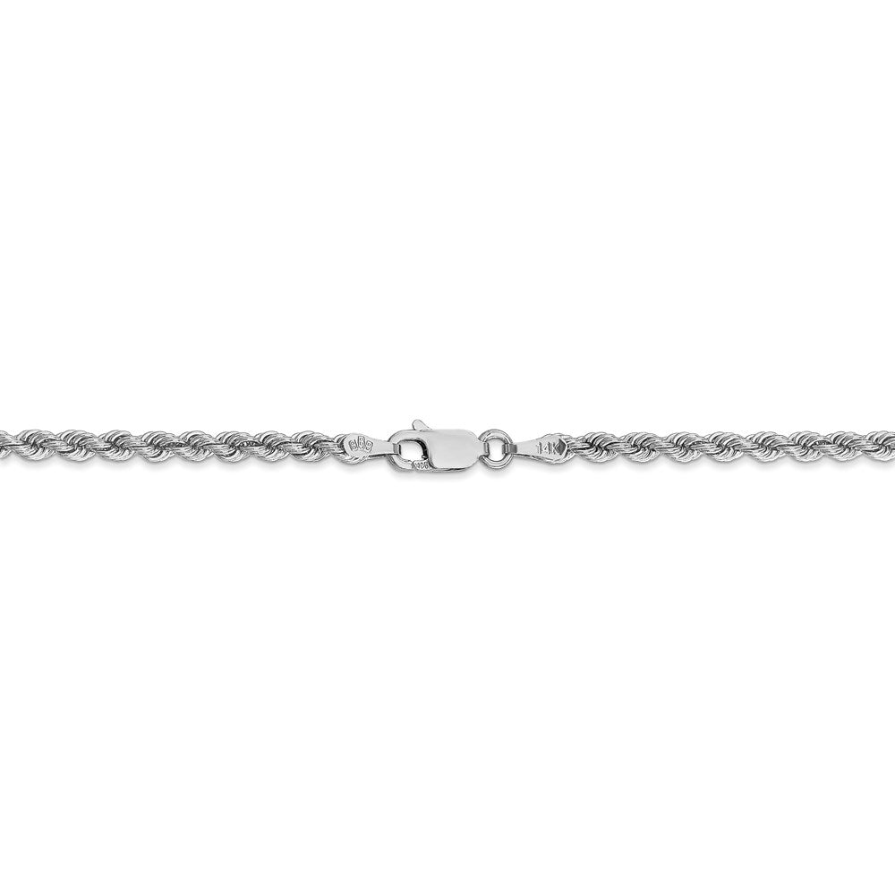 14K White Gold 2.75mm Regular Rope Chain - Le Vive Jewelry in Riverside