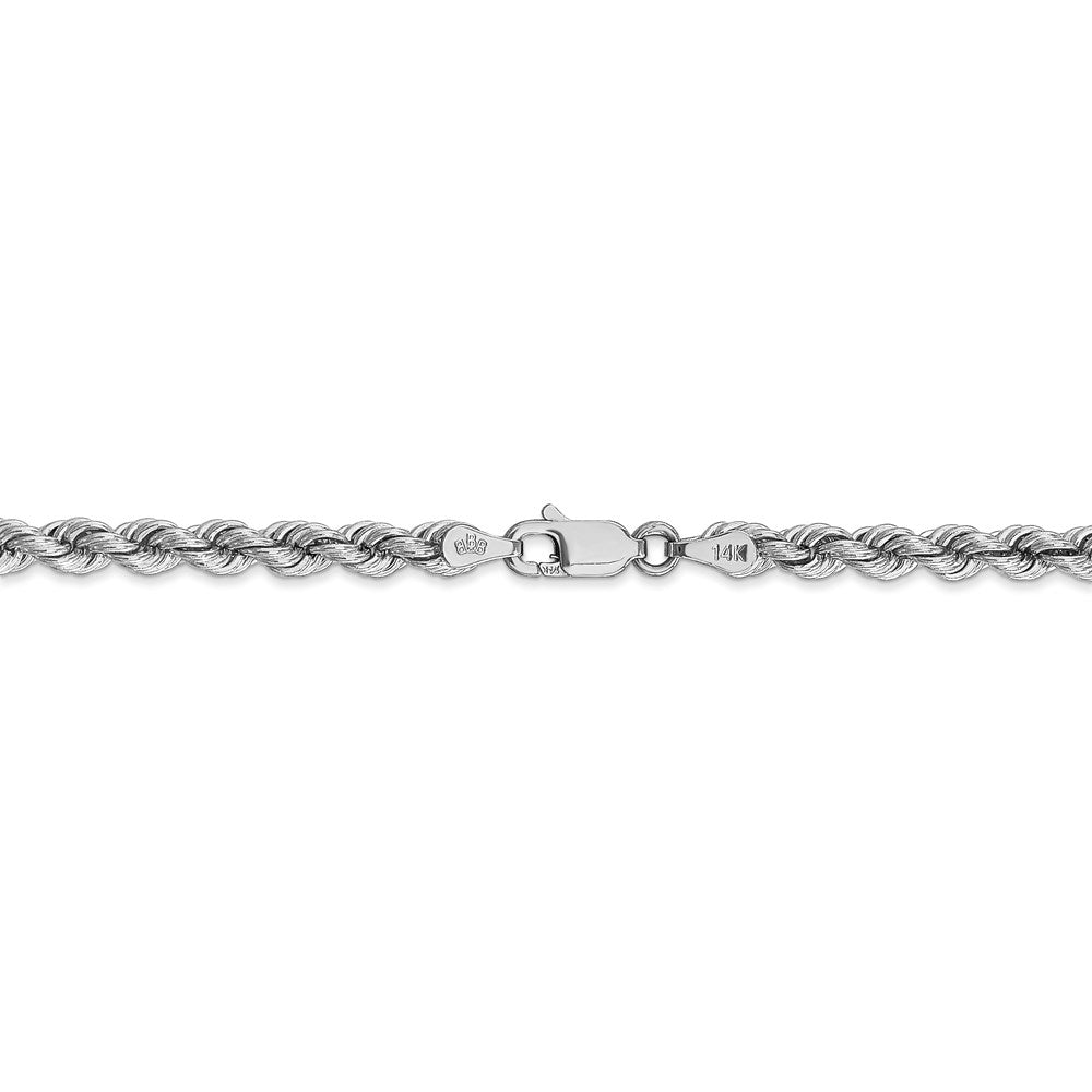 14k White Gold 4.0mm Regular Rope Chain - Le Vive Jewelry in Riverside