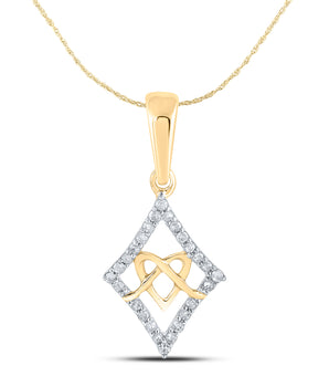 10K Gold 1/12 Carat TW Diamond Gift Heart Pendant - Le Vive Jewelry in Riverside