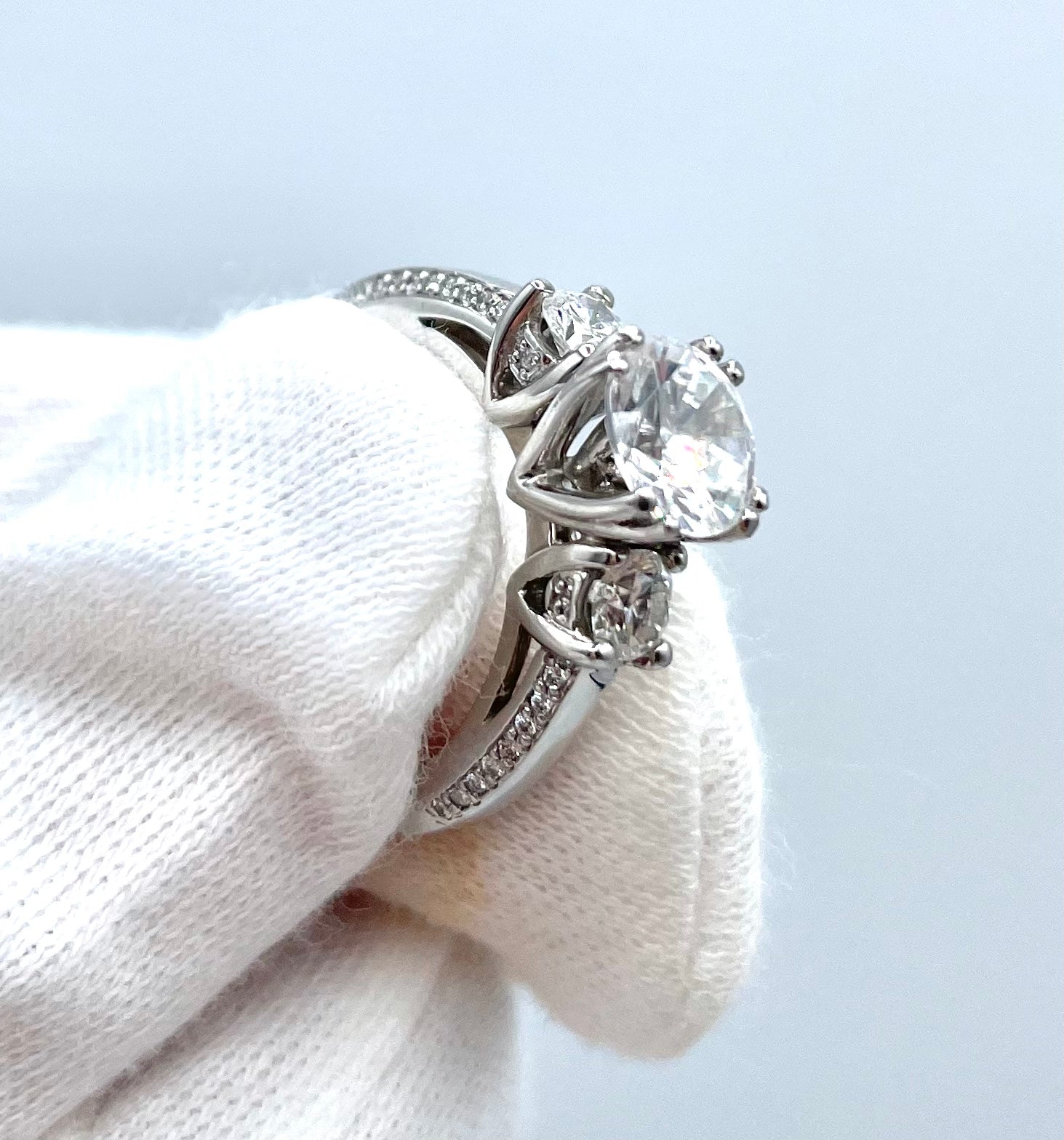 Verragio Platinum Cubic Zerconia Center Ladies Engagement Ring - Le Vive Jewelry in Riverside