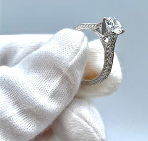 14 Karat White Gold Engagement Ring - Le Vive Jewelry in Riverside