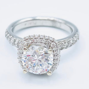 Platinum Semi-Mount Ladies Engagement Ring - Le Vive Jewelry in Riverside