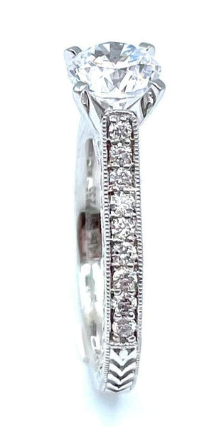 14 Karat White Gold Engagement Ring - Le Vive Jewelry in Riverside